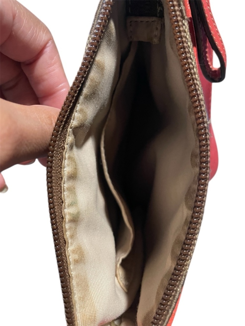 COACH Crossbody Bag in Brown and Coral - Picture 3 of 4
